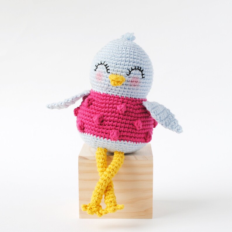 Bird Amigurumi Pattern Tiny Curl Amigurumi Pattern Sweet Bird Crochet Pattern Crochet Bird Pattern