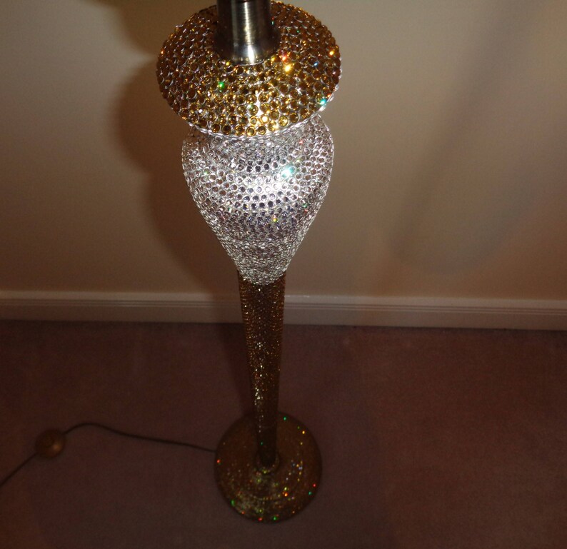 Sale...sparkle Floor Lamp Crystalised With Over 15000 Luxury Etsy