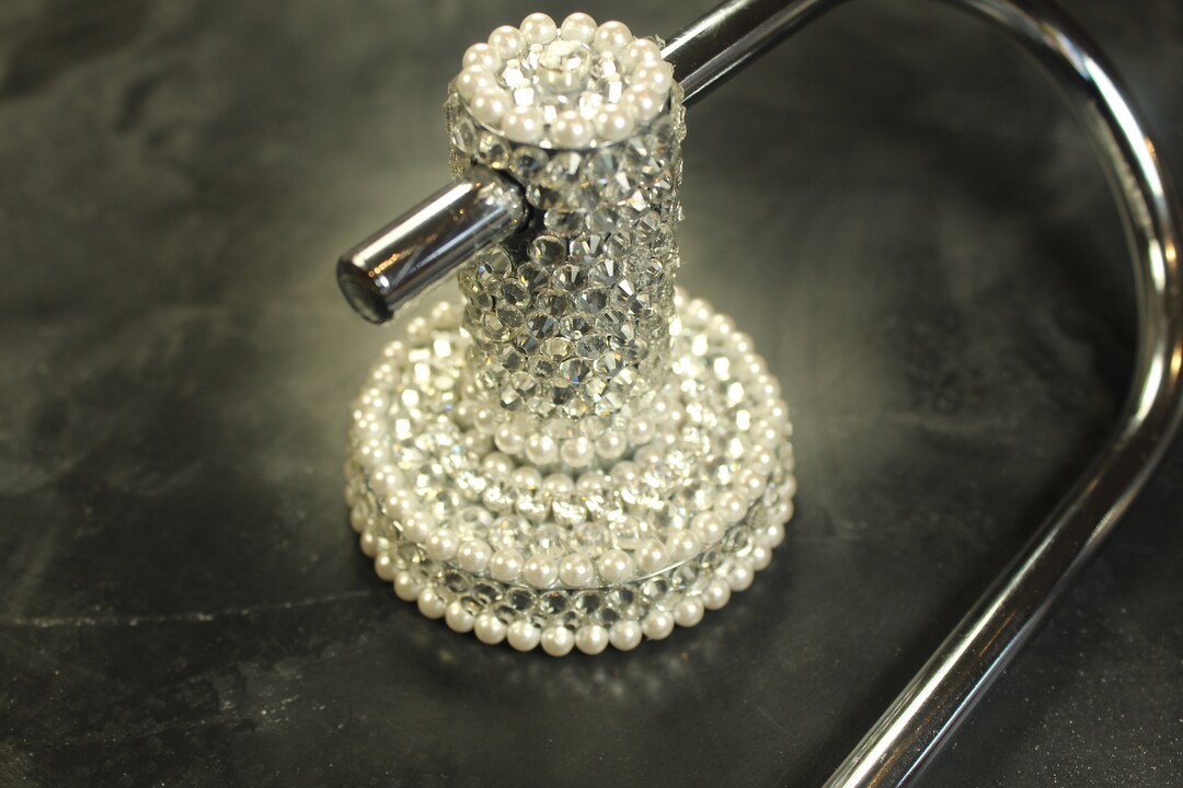 Luxury Toilet Roll Holder Hand Encrusted With Preciosa Clear Etsy