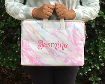 Personalized Marble Design Laptop Bag