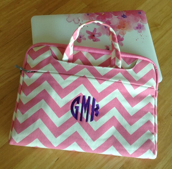 monogrammed laptop messenger bag