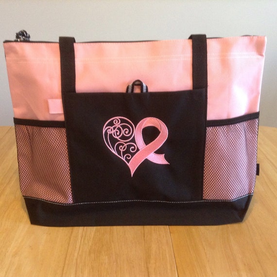 pink ribbon tote bags