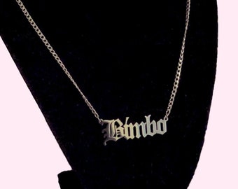 Bimbo Nameplate Necklace