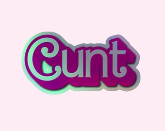 Holographic Cunts of Various Sticker Sizes