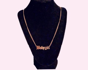 Babygirl Nameplate Necklace