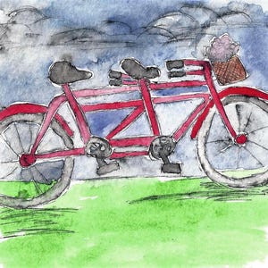 Tandem Bike Print