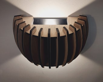 Wooden Wall Light, Wood lampshade, Wall Sconce, Veneer Wood Lampshade - Magnolia Wall Light
