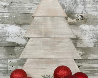 Painted Wood Christmas Tree | Christmas Decor| Farmhouse Decor | Rustic Holiday Decor | Rustic Christmas Decor | Christmas Tree