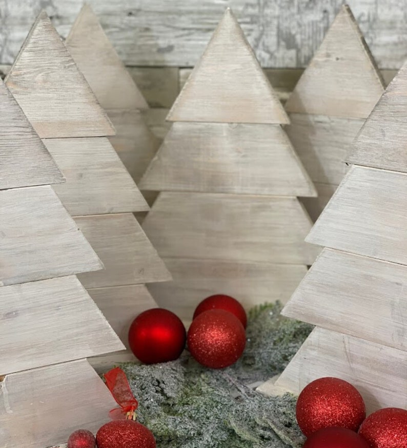 Unfinished Wood Christmas Tree Christmas Decor Farmhouse Etsy