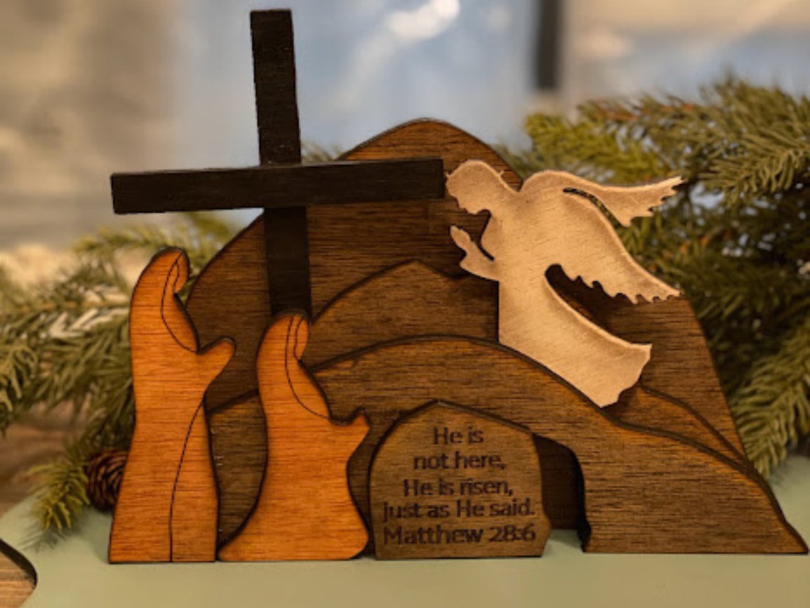 Christian Easter Table Decor Religious Easter Decorations Etsy