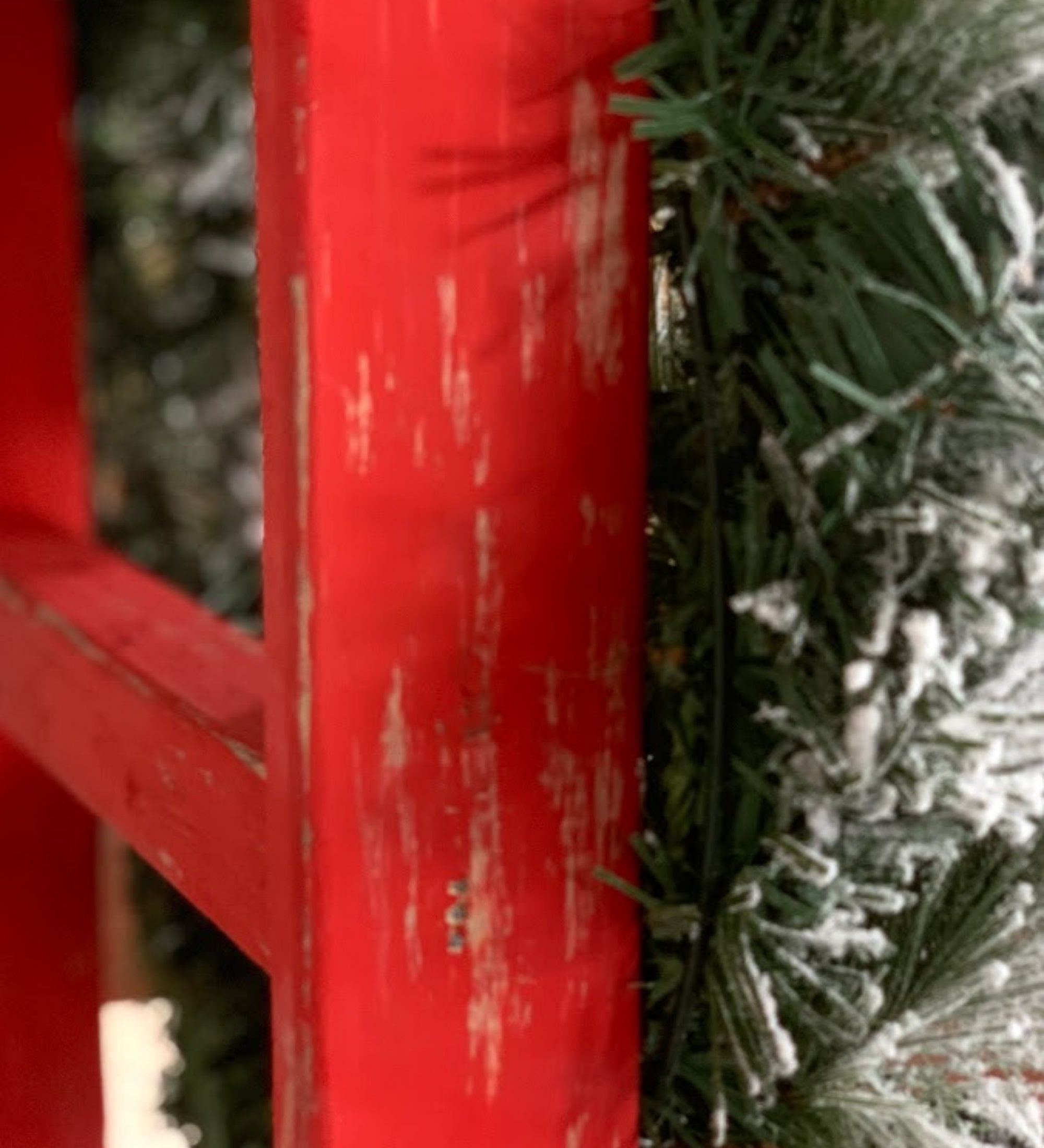 3 Ft Decorative Ladder Christmas Ladder Red Holiday Etsy