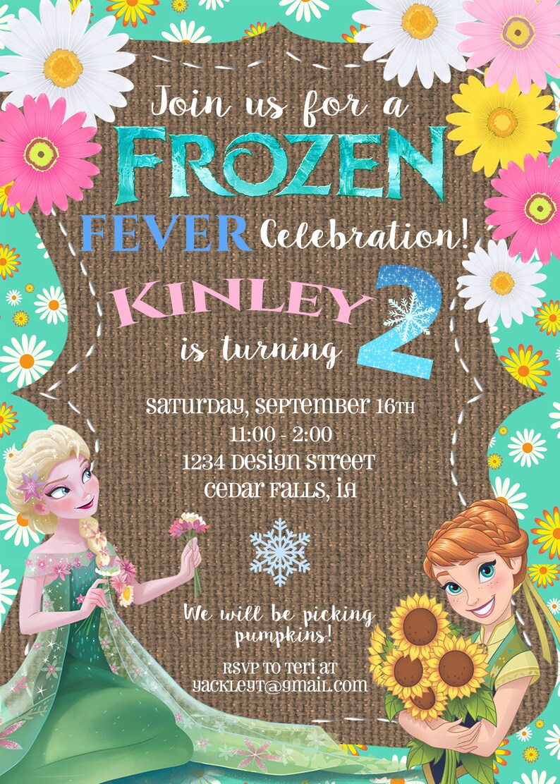 Frozen Fever Birthday Party Etsy