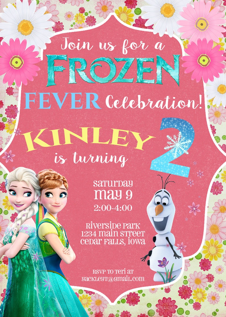 Frozen Fever Birthday Party Etsy