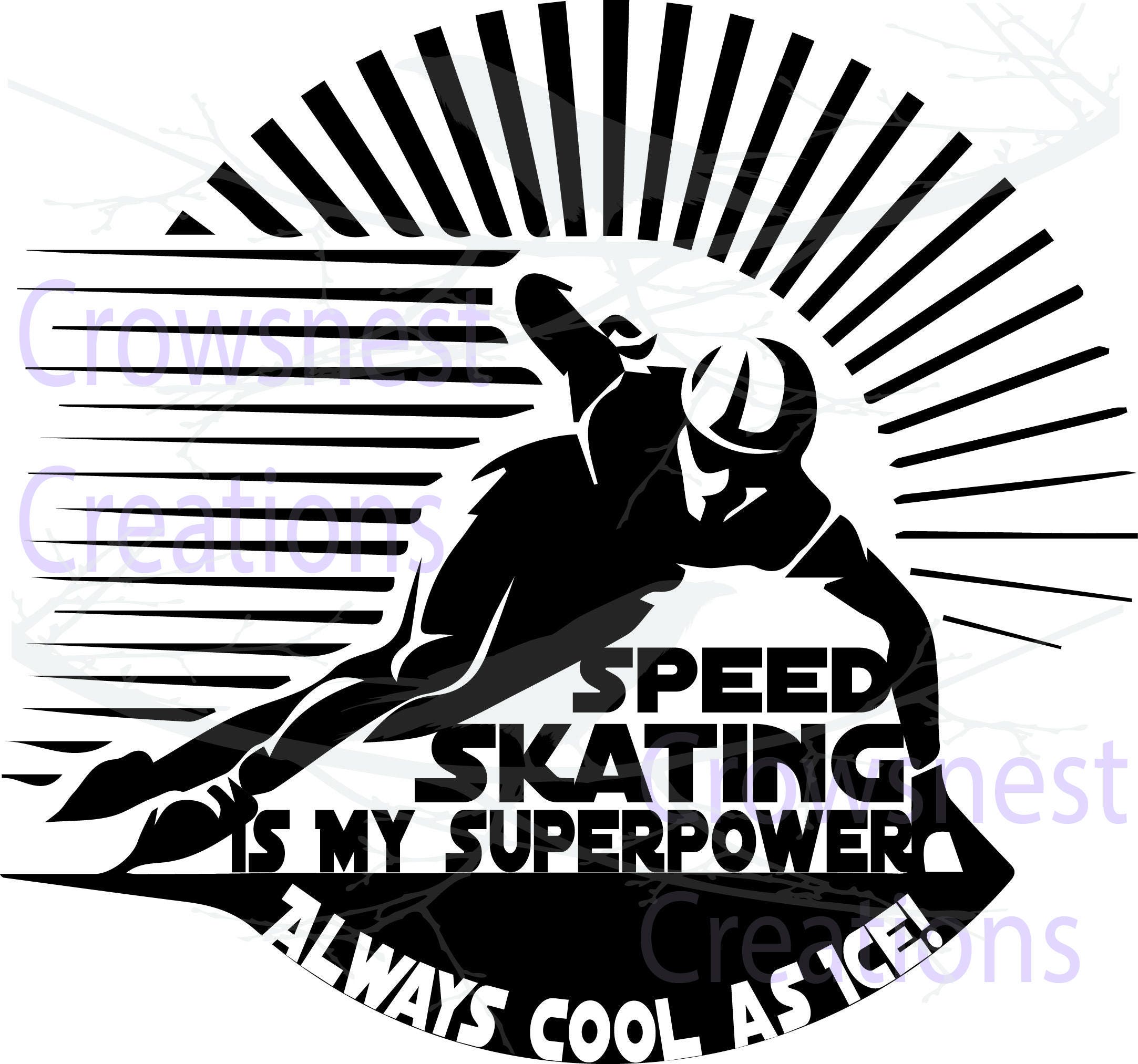Download Cut file download SVG PNG vector sublimation speed skating | Etsy