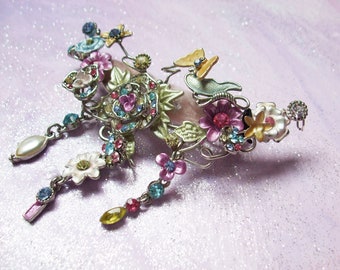 Beautiful handmade Pastel colour Lolita, Victorian,, Fairy kei,  Fairy, Fancy Hairclip.