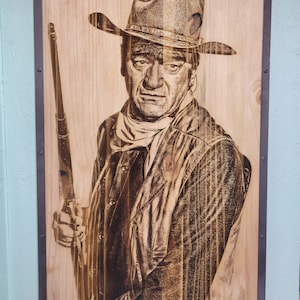 John Wayne The Duke Engraved Picture