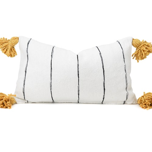 Velvet Cotton Black Lumbar Pillow Cover / Solid Black Etsy