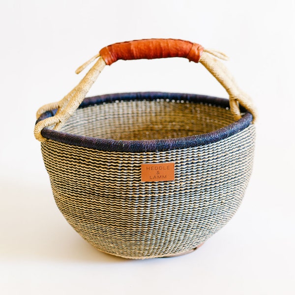 Leather Basket Etsy
