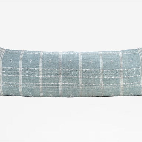 Light Blue Lumbar Pillow Etsy