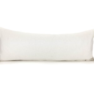 14" x 36" White Pom Pom Long Lumbar Pillow Cover - Handwoven - Handmade - Moroccan - Cotton