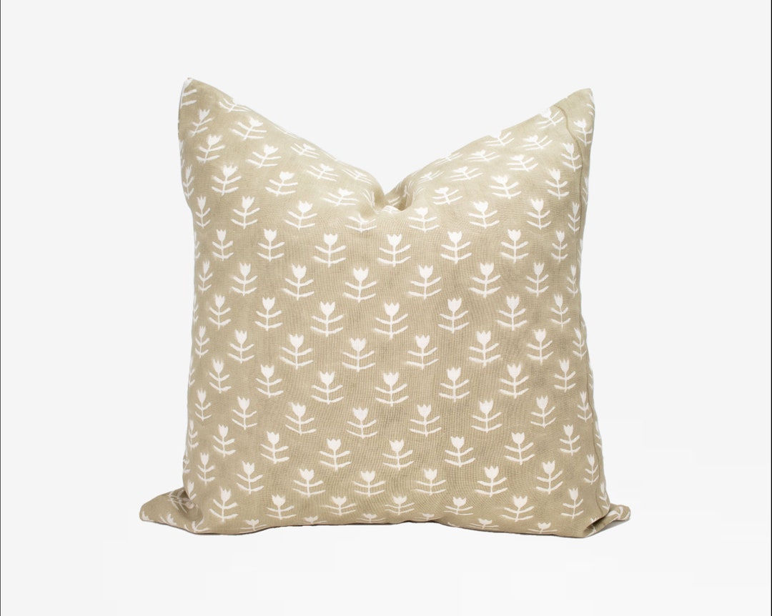 Image result for 20 Square Designer Floral Tulip Beige on Ivory Linen Pillow Cover ...