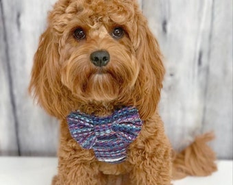 Manhattan Tweed Bow Tie Dog Harness