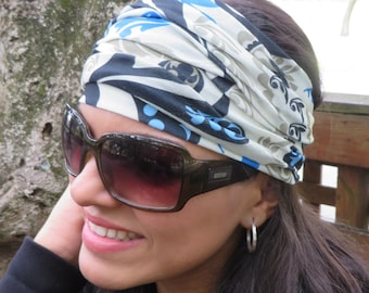 Wide Yoga Headband, Running Headband, Fitness Headband, Workout Headband, Boho Headwrap, No Slip Headband, Hippie Headband, Bohemian Turban