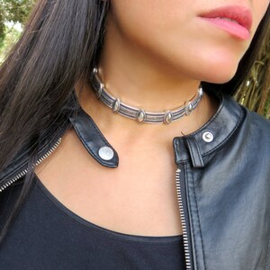 Choker Necklace, Metal Choker Necklace, Bohemian Choker Necklace, Boho Collar Choker, Link Chain Choker, Boho Necklace, Fashion Jewelry