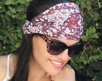 Yoga Headband, Rasta Wide Headband, Running Headband, Fitness No Slip Headband, Women Headband,Festival Hippie Headband,Wide Bohemian Turban