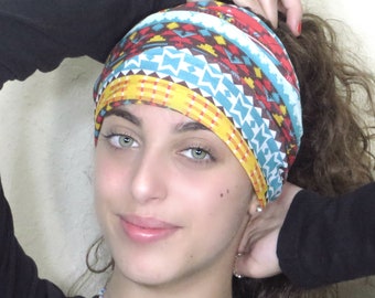 Diadema ancha, diadema para correr, diadema para yoga, diadema para fitness, diadema hippie para mujer, turbante bohemio, pañuelo ancho para la cabeza, diadema ancha bohemia