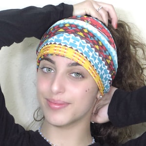 Wide Headband, Running Headband, Yoga Headband, Fitness Headband, Women Hippie Headband, Bohemian Turban, Wide Head Wrap ,Boho Wide Headband