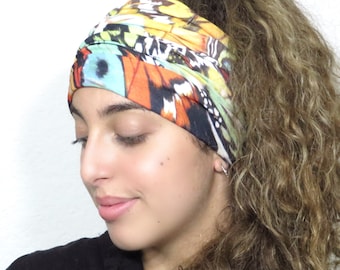 Yoga Headband Running Headband Fitness Headband Hippie Wide Headband Women Head Wrap No Slip Headband Boho Headband Bohemian Turban Headwrap