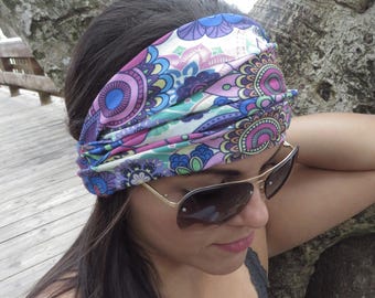 Hippie Wide Headband, Running Headband, Yoga Headband, Fitness Headband, Women Headband, Bohemian Turban, Yoga Head Wrap ,Boho Wide Headband