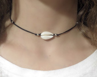 Shell Choker, Choker Necklace, Cowrie Shell Choker, Seashell Beach Jewelry, Shell Collar, Summer Beach Jewelry, Boho Wedding, Bridesmaids