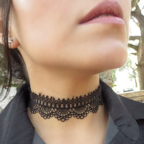 Black Lace Choker Choker Necklace 