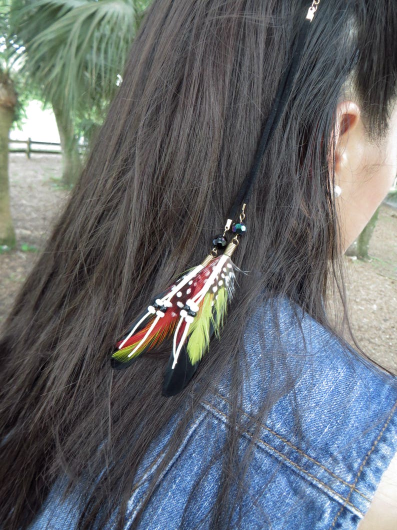 Feather Hair Extension Bohemian Hair Accessories Boho Etsy