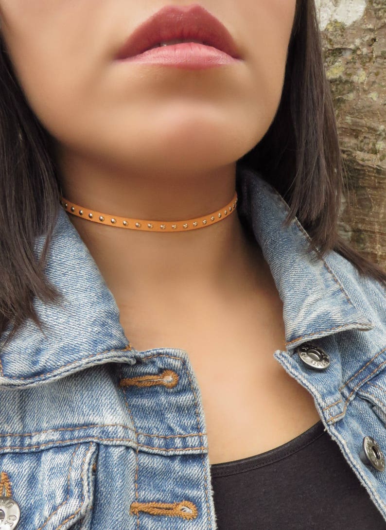 Leather cord choker Clearance