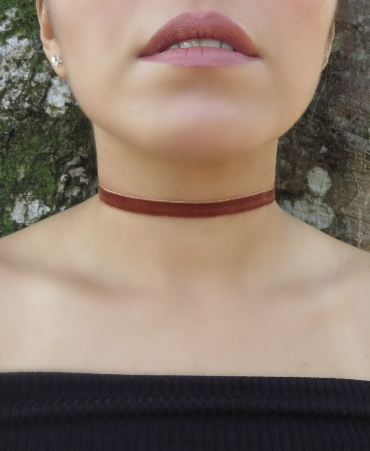 Velvet Choker Brown Velvet Choker 