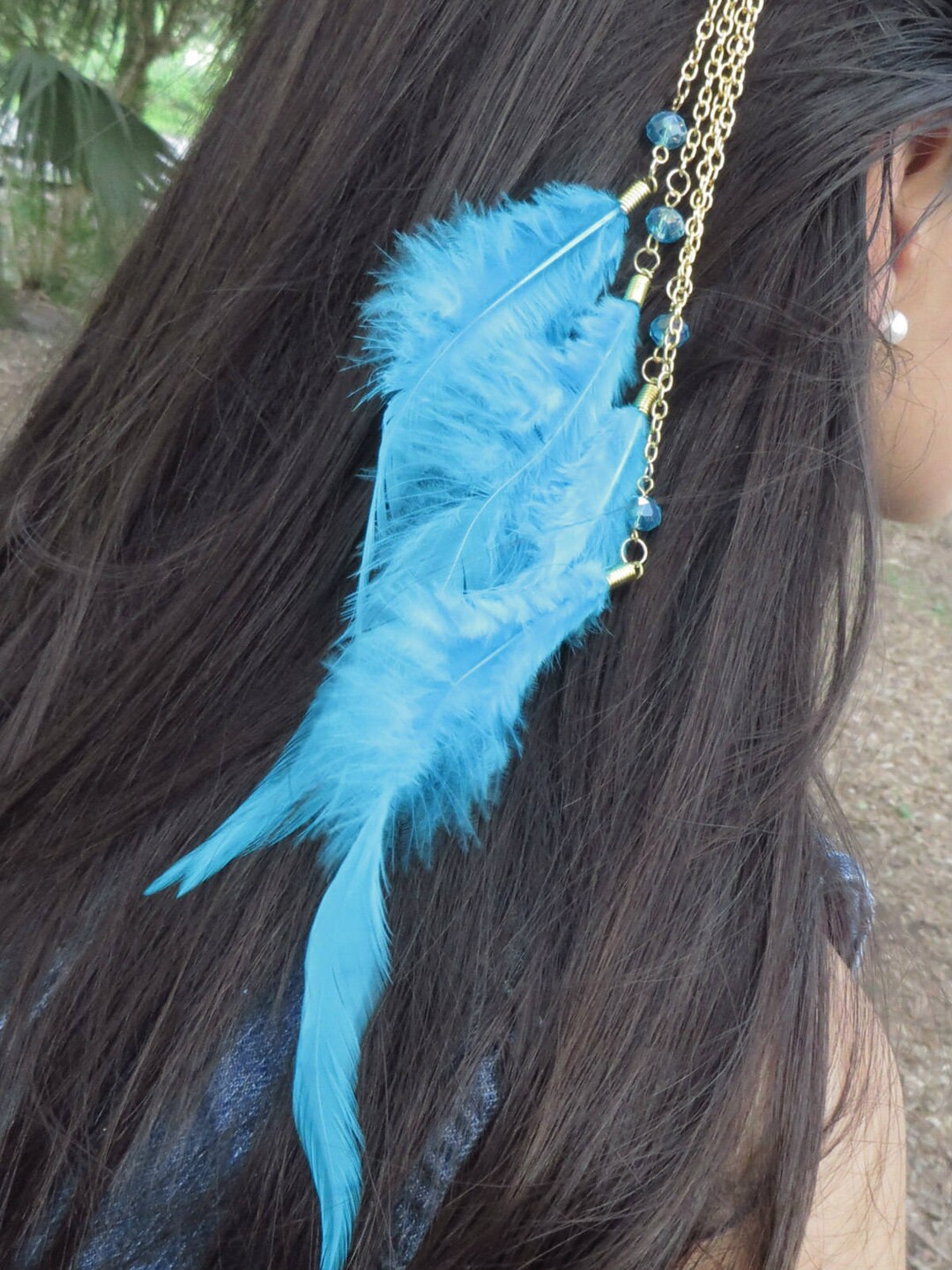 Feather Hair Extension, Bohemian Hair Accessories, Boho Feather Clip, Clip Hair Extension