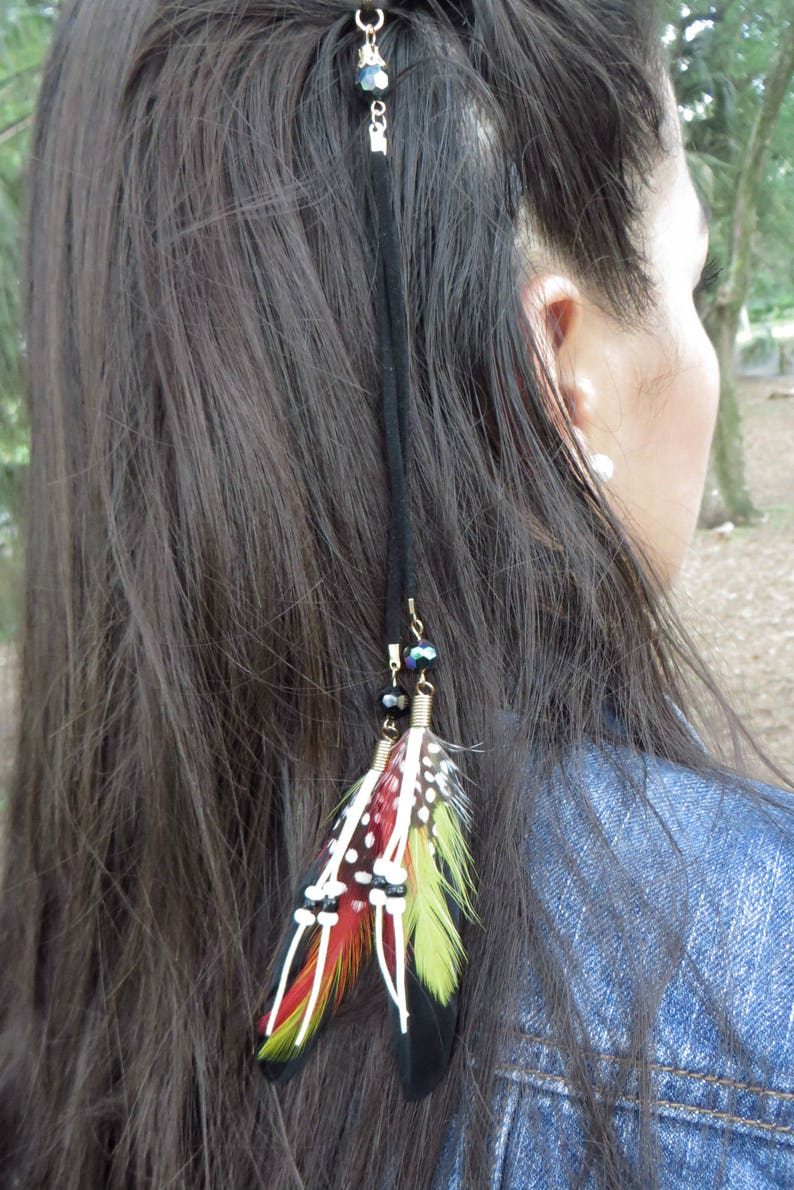 Feather Hair Extension Bohemian Hair Accessories Boho Etsy
