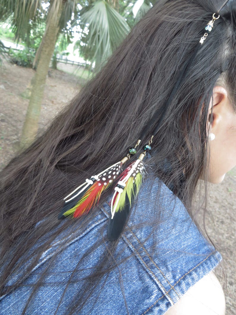 Feather Hair Extension Bohemian Hair Accessories Boho Etsy