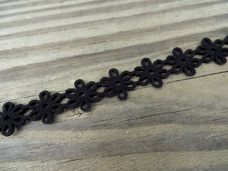 Bohemian Choker Black Choker Choker Necklace Lace Leather Black Choker Patterned Flower Choker Suede Leather Choker Trendy Jewelry