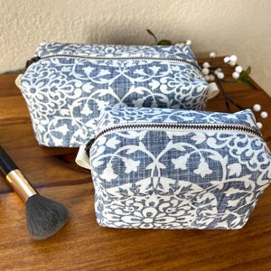 Makeup bags, travel cosmetic bag, travel makeup bag, square makeup bag, boxy makeup bag, toiletry bags, boho makeup bag