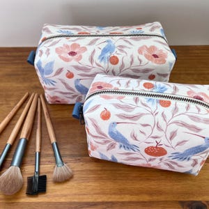 Makeup bags, travel cosmetic bag, travel makeup bag, square makeup bag, boxy makeup bag, toiletry bags, boho makeup bag