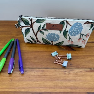 Pencil Pouches: Travel Makeup Brush Case / Canvas pouches , small zipper pouches Wildwood