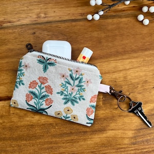 bolsa pequeña, monedero, billetera pequeña con cremallera, billetera de viaje con cremallera, llavero de viaje con bolsa con cremallera, billetera llavero pequeña