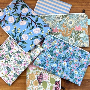 Handmade Cotton Zipper Pouch: Travel Makeup Bag