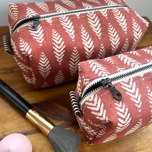Makeup bags, travel cosmetic bag, travel makeup bag, square makeup bag, boxy makeup bag, toiletry bags