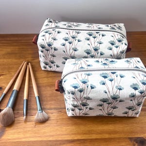 Makeup bags, travel cosmetic bag, travel makeup bag, square makeup bag, boxy makeup bag, toiletry bags, boho makeup bag