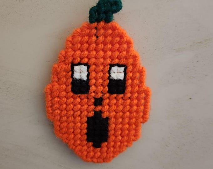 Halloween Magnet - Jack O Lantern in Plastic Canvas - Etsy